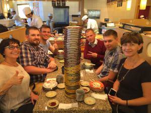 回転寿し屋さんへ