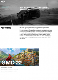 Modern Times Group 2021