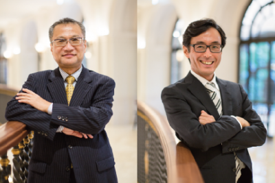 長沢雄次 教授と岩澤誠一郎 教授